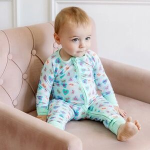 BOYS CONVO HEARTS BAMBOO PAJAMA FOOTIE - POPPY KIDS CO.